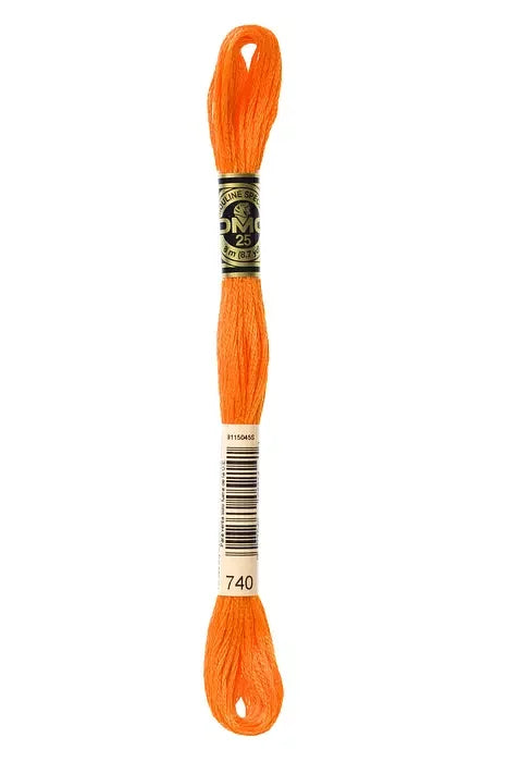 DMC Embroidery Floss 8.7yd #740 TANGERINE