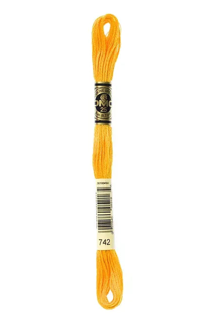 DMC Embroidery Floss 8.7yd #742 LIGHT TANGERINE