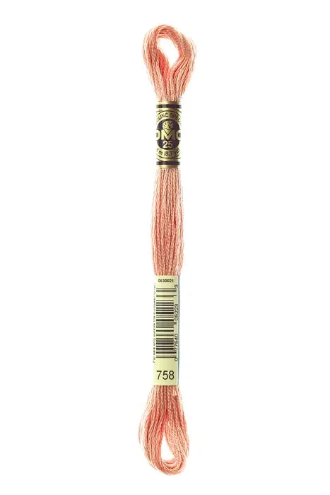 DMC Embroidery Floss 8.7yd #758 VERY LIGHT TERRACOTTA
