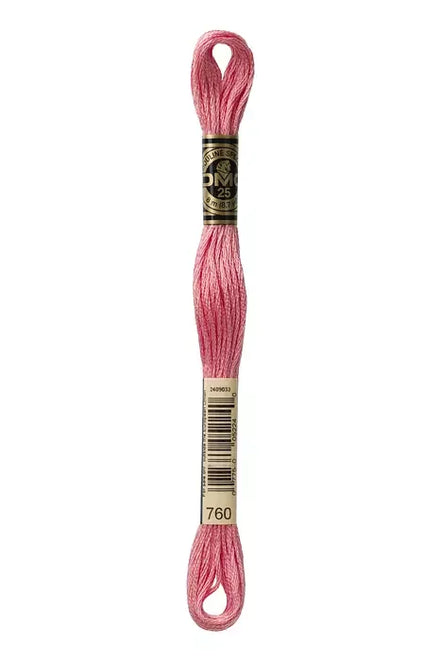 DMC Embroidery Floss 8.7yd #760 SALMON