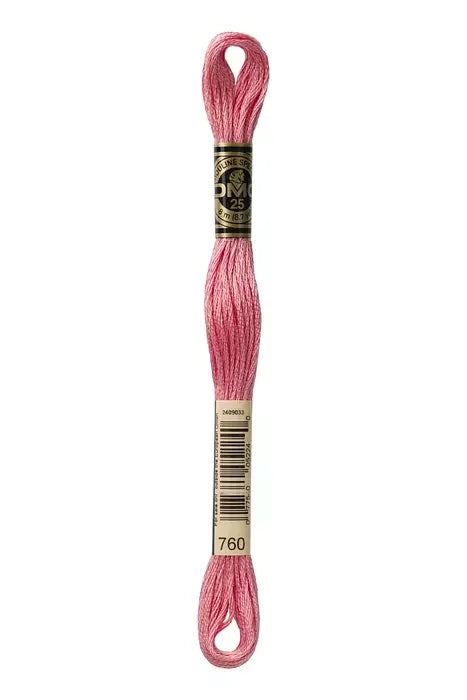 DMC Embroidery Floss 8.7yd #760 SALMON