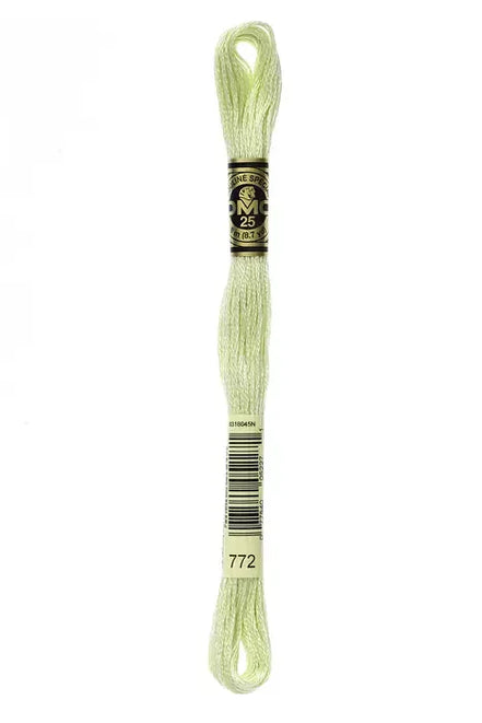 DMC Embroidery Floss 8.7yd #772 VERY LT YELLOW GREEN