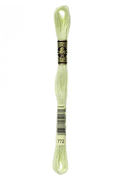 DMC Embroidery Floss 8.7yd #772 VERY LT YELLOW GREEN