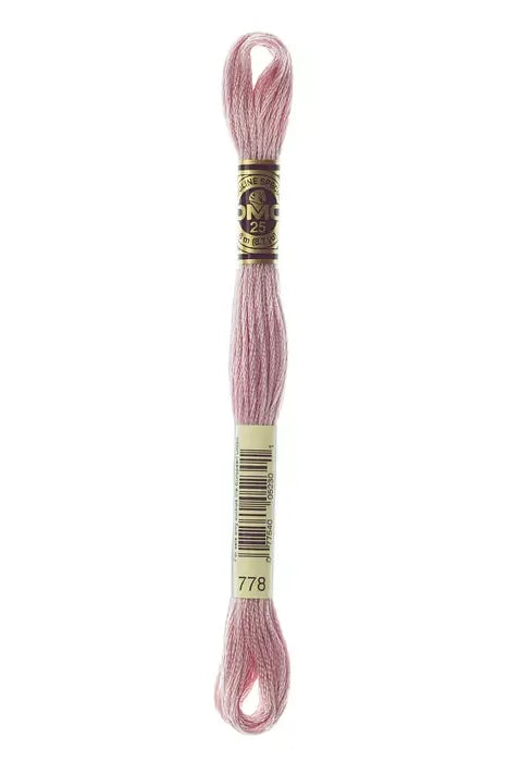 DMC Embroidery Floss 8.7yd #778 VERY LT ANTIQUE MAUVE