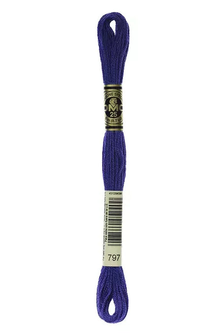 DMC Embroidery Floss 8.7yd #797 ROYAL BLUE