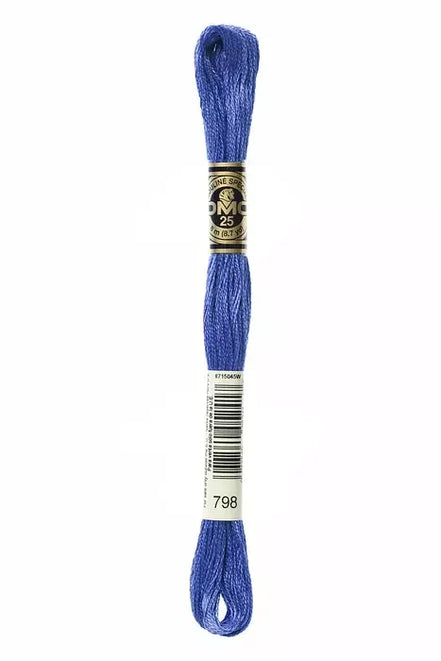 DMC Embroidery Floss 8.7yd #798 DARK DELFT BLUE