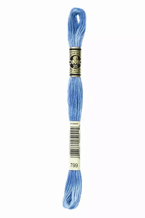 DMC Embroidery Floss 8.7yd #799 MEDIUM DELFT BLUE