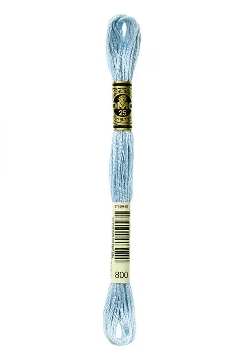 DMC Embroidery Floss 8.7yd #800 PALE DELFT BLUE