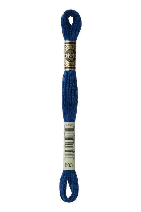 DMC Embroidery Floss 8.7yd #803 ULTRA V DARK BABY BLUE
