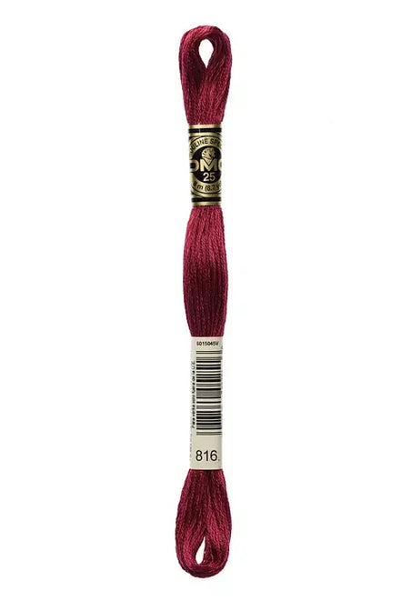 DMC Embroidery Floss 8.7yd #816 GARNET