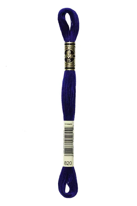 DMC Embroidery Floss 8.7yd #820 VERY DARK ROYAL BLUE