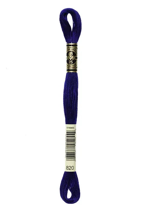 DMC Embroidery Floss 8.7yd #820 VERY DARK ROYAL BLUE