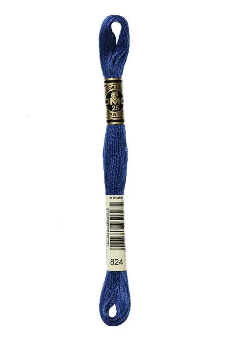 DMC Embroidery Floss 8.7yd #824 VERY DARK BLUE