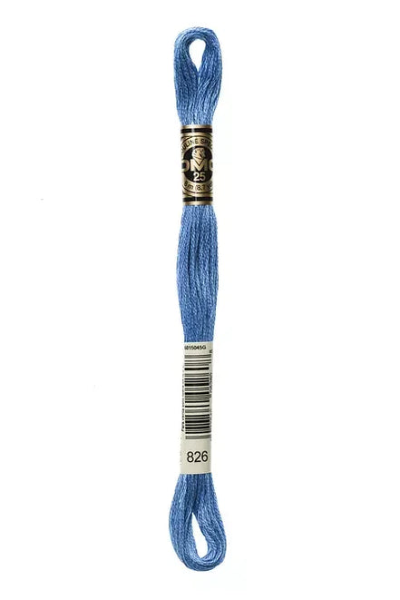 DMC Embroidery Floss 8.7yd #826 MEDIUM BLUE
