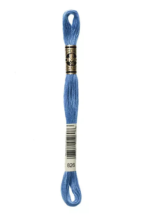 DMC Embroidery Floss 8.7yd #826 MEDIUM BLUE