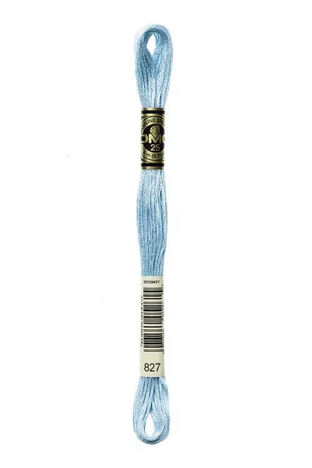 DMC Embroidery Floss 8.7yd #827 VERY LIGHT BLUE