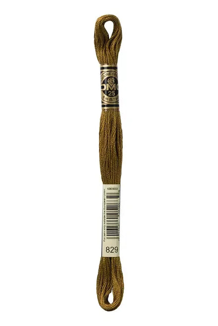 DMC Embroidery Floss 8.7yd #829 VERY DARK GOLDEN OLIVE