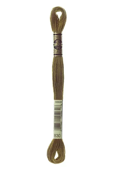 DMC Embroidery Floss 8.7yd #830 DARK GOLDEN OLIVE