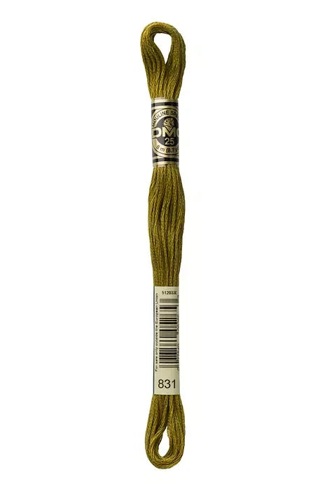 DMC Embroidery Floss 8.7yd #831 MEDIUM GOLDEN OLIVE