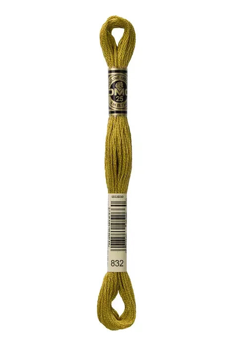 DMC Embroidery Floss 8.7yd #832 GOLDEN OLIVE