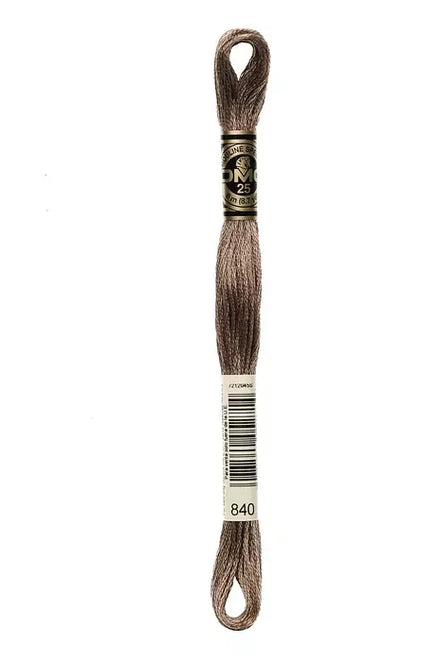 DMC Embroidery Floss 8.7yd #840 MEDIUM BEIGE BROWN