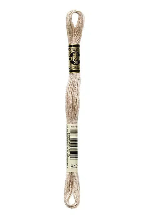 DMC Embroidery Floss 8.7yd #842 VERY LIGHT BEIGE BROWN
