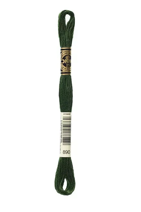 DMC Embroidery Floss 8.7yd #890 ULTRA DK PISTACHIO GRN