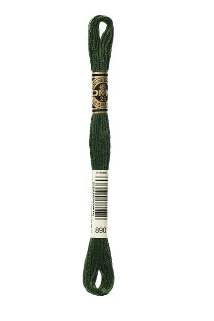 DMC Embroidery Floss 8.7yd #890 ULTRA DK PISTACHIO GRN