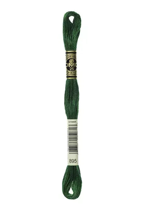 DMC Embroidery Floss 8.7yd #895 VERY DARK HUNTER GREEN