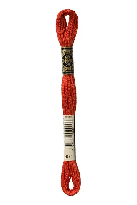 DMC Embroidery Floss 8.7yd #900 DARK BURNT ORANGE