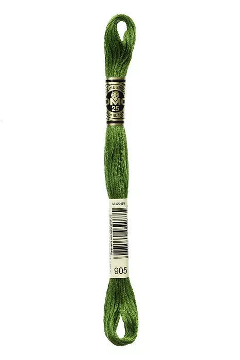DMC Embroidery Floss 8.7yd #905 DARK PARROT GREEN