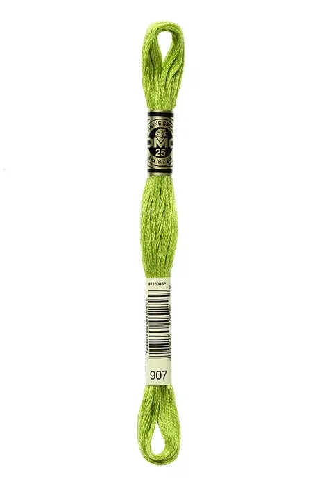 DMC Embroidery Floss 8.7yd #907 LIGHT PARROT GREEN
