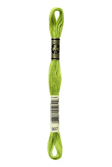 DMC Embroidery Floss 8.7yd #907 LIGHT PARROT GREEN