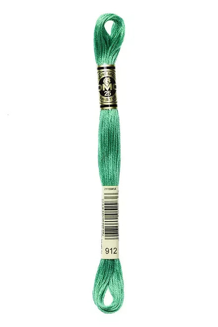 DMC Embroidery Floss 8.7yd #912 LIGHT EMERALD GREEN