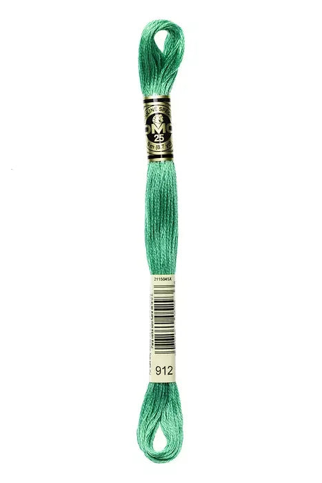 DMC Embroidery Floss 8.7yd #912 LIGHT EMERALD GREEN