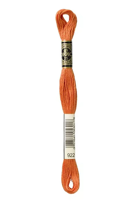 DMC Embroidery Floss 8.7yd #922 LIGHT COPPER