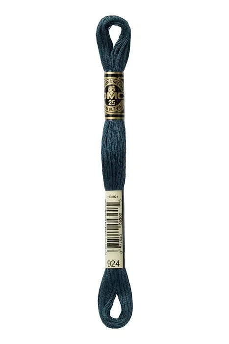 DMC Embroidery Floss 8.7yd #924 VERY DARK GRAY GREEN