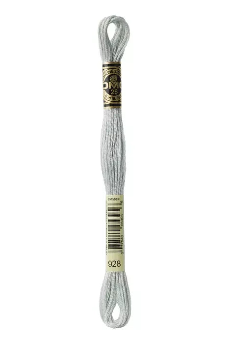 DMC Embroidery Floss 8.7yd #928 VERY LIGHT GRAY GREEN