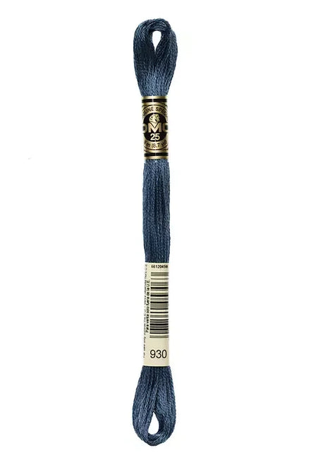 DMC Embroidery Floss 8.7yd #930 DARK ANTIQUE BLUE