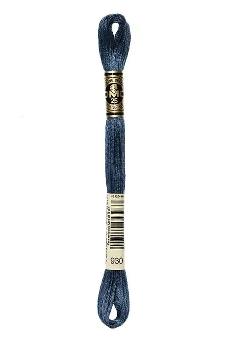 DMC Embroidery Floss 8.7yd #930 DARK ANTIQUE BLUE