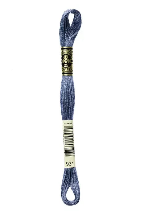 DMC Embroidery Floss 8.7yd #931 MEDIUM ANTIQUE BLUE