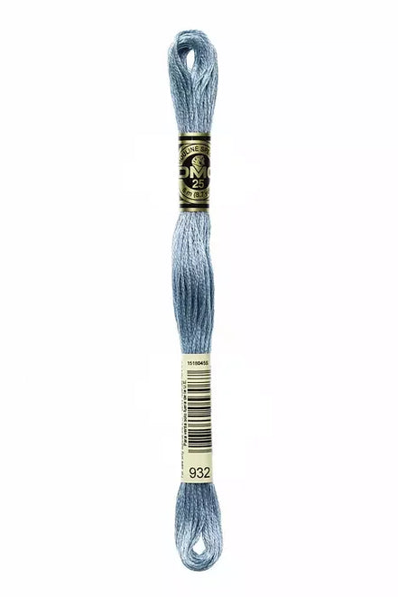 DMC Embroidery Floss 8.7yd #932 LIGHT ANTIQUE BLUE