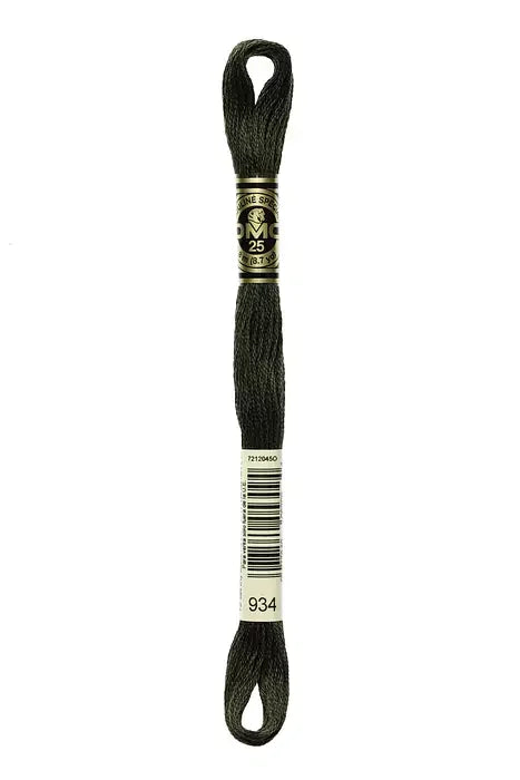 DMC Embroidery Floss 8.7yd #934 BLACK AVOCADO GREEN