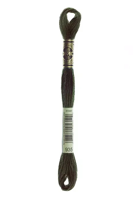 DMC Embroidery Floss 8.7yd #935 DARK AVOCADO GREEN