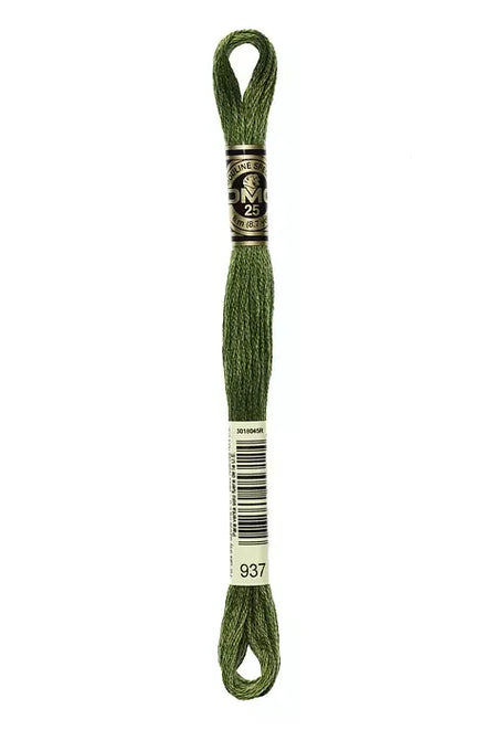 DMC Embroidery Floss 8.7yd #937 MEDIUM AVOCADO GREEN