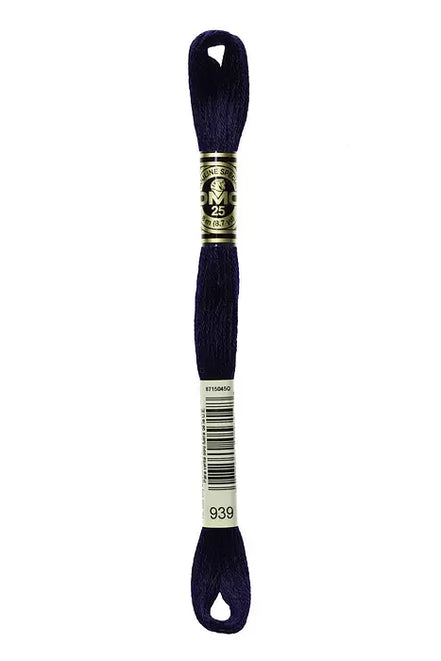 DMC Embroidery Floss 8.7yd #939 VERY DARK NAVY BLUE