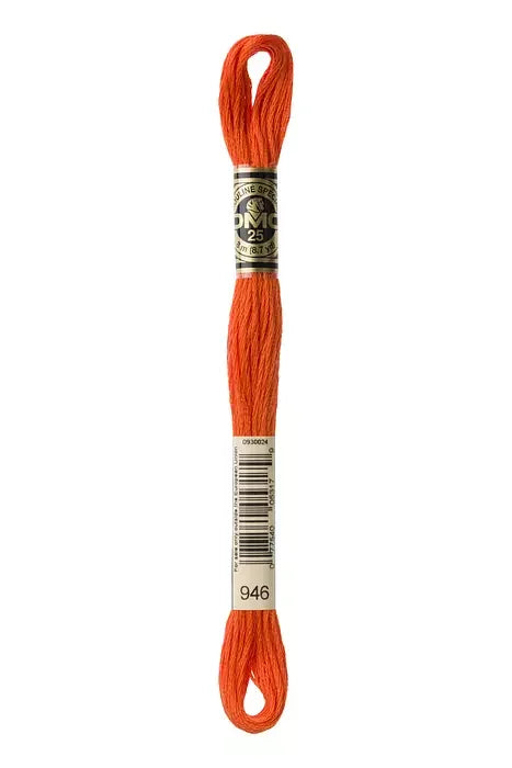 DMC Embroidery Floss 8.7yd #946 MEDIUM BURNT ORANGE