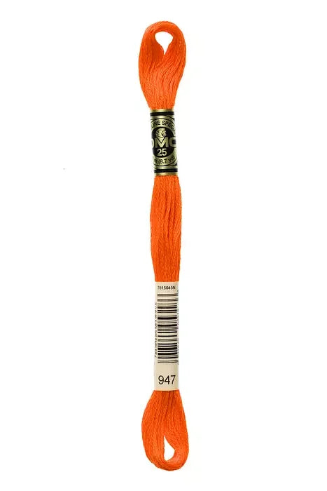 DMC Embroidery Floss 8.7yd #947 BURNT ORANGE
