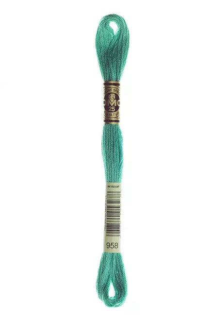 DMC Embroidery Floss 8.7yd #958 DARK SEAGREEN