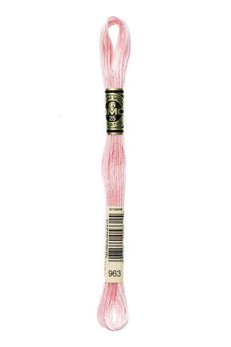 DMC Embroidery Floss 8.7yd #963 ULTRA V LT DUSTY ROSE